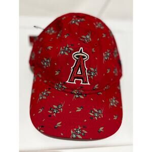 Los Angeles Anaheim Angels Hat-‎ New- Red- floral youth -Adjustable- 9TWENTY